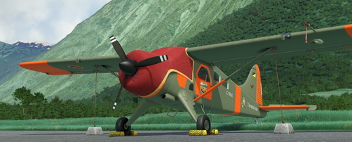 DHC2 Beaver C-TRLK "Tioralak Air" (kaki & orange mat colors)