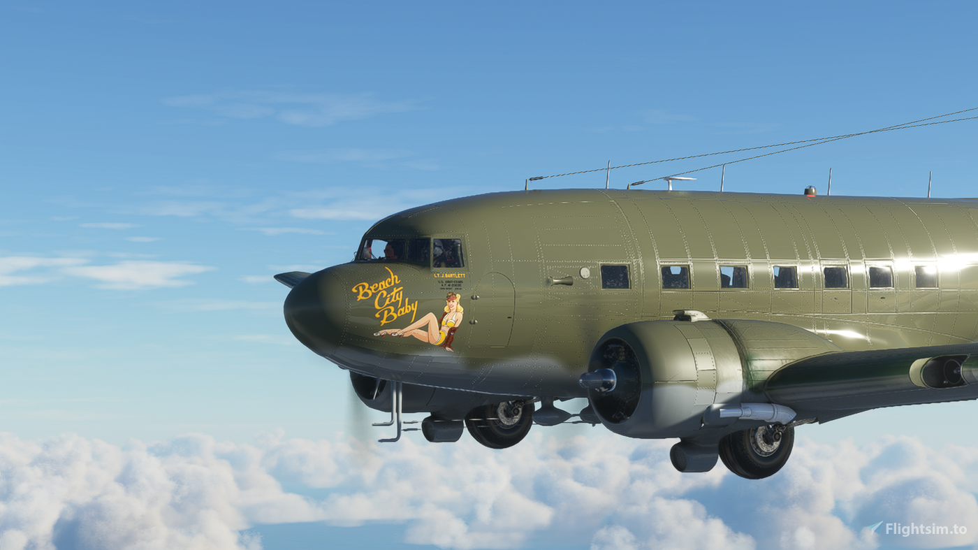 Douglas C-47 repaint of the C-53 Skytrooper “Beach City Baby