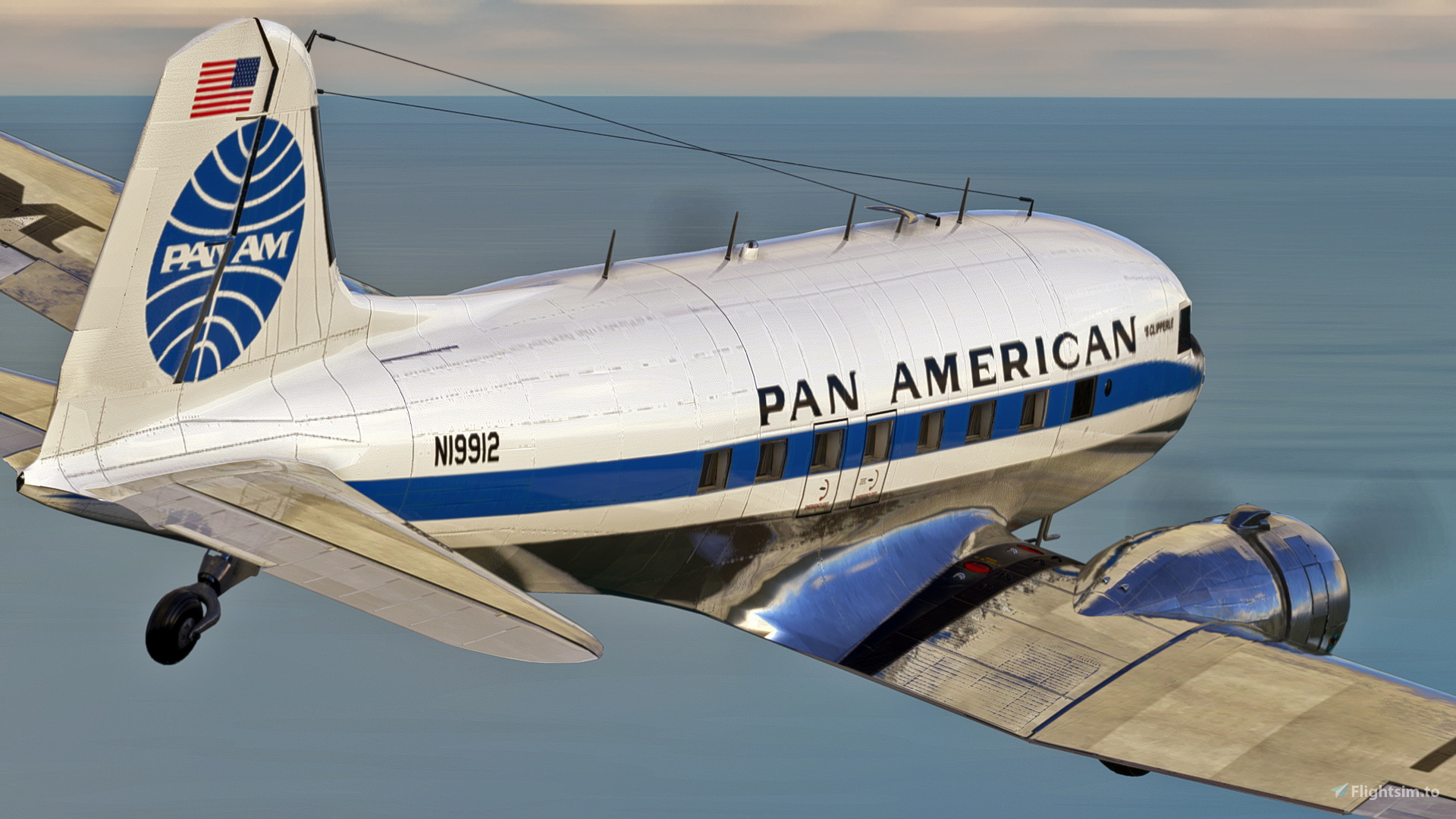 Douglas DC-3 - Pan American for Microsoft Flight Simulator