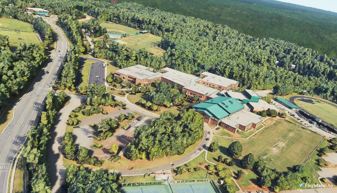 East Chapel Hill High School NC USA for Microsoft Flight Simulator