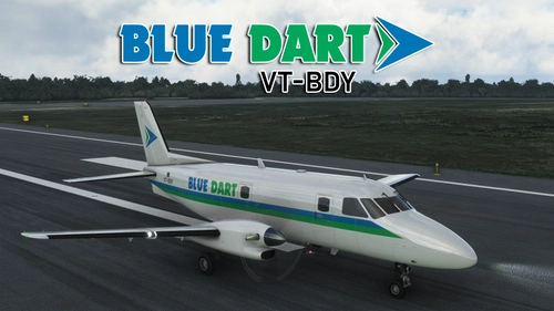 EMB110-P1 Freight Bandeirante Blue Dart "VT-BDY" (Fictional)