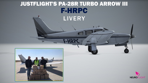 F-HRPC livery for Justflight's PA-28R Turbo Arrow III [4K]