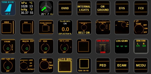 FBW A320 StreamDeck XL Night Flying Profile