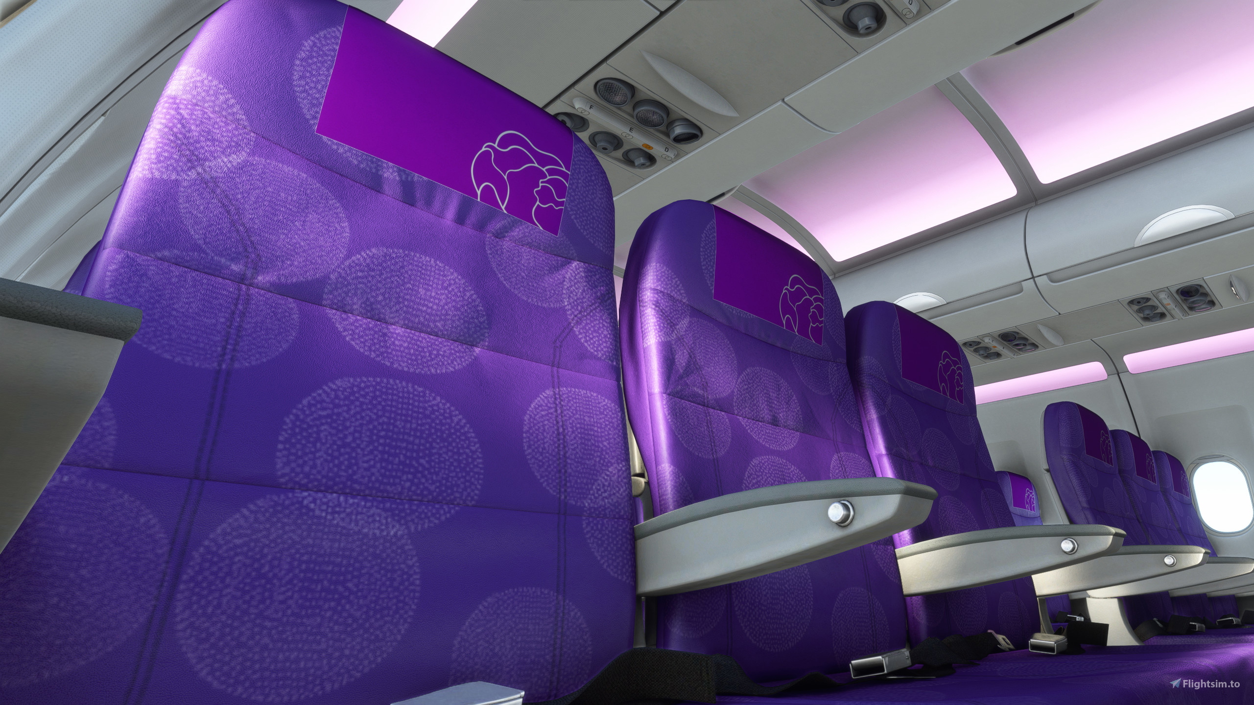 空海 Fenix A320 Juneyao Air B-6962 Livery Cabin 8K for Microsoft Flight