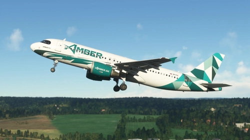 Fenix A320  -  OM-PHX /  Amber Virtual Airlines / 4K -white + interior