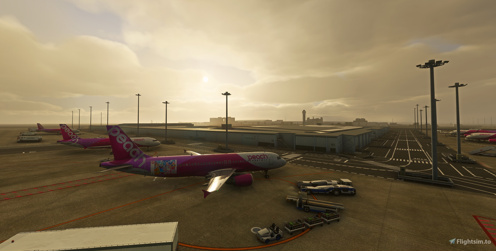 航空機・ヘリコプター Phoenix Peach A320 Peach Aviation (Pack) - Fenixsim A320 CFM for Microsoft