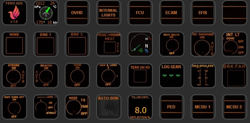 FENIX A320 StreamDeck XL Night Flying Profile