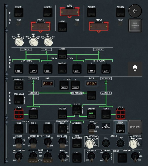 Fenix Overhead Panel for Touch Portal