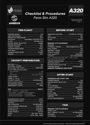 Fenix Sim A320 Checklist thumbnail 3