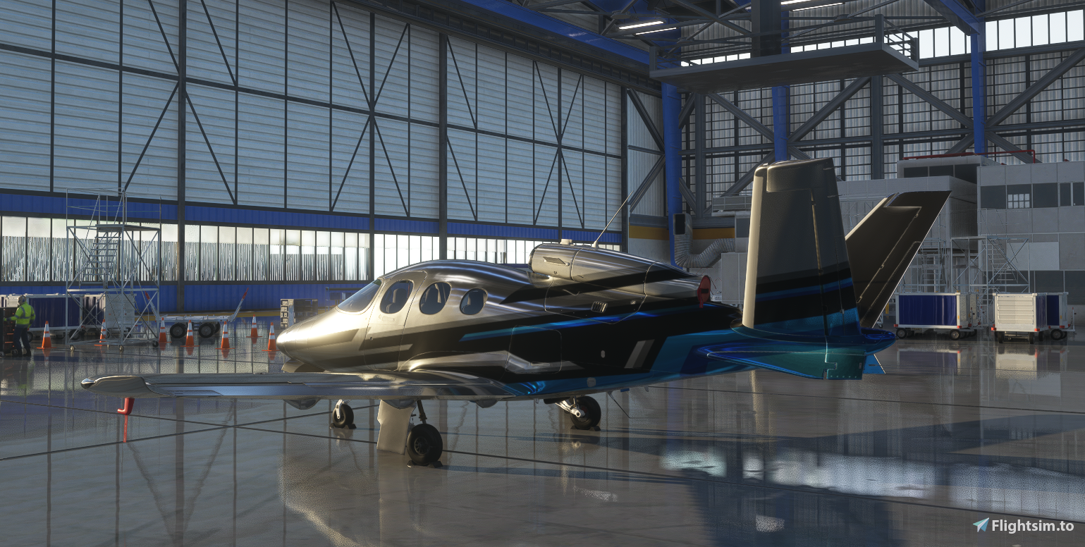 Flight FX – Cirrus SF50 Vision Jet G2 Fictional Blue Chrome Livery - Image 1