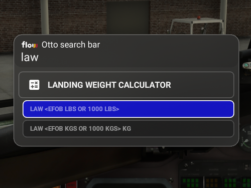 Flow Landing Weight Calculator