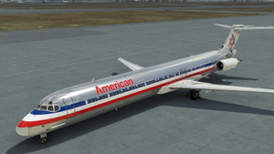 [Fly the Maddog X] American Airlines McDonnell Douglas MD-82 (Bare clean metal). thumbnail 3