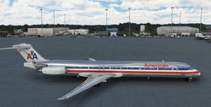 [Fly the Maddog X] American Airlines McDonnell Douglas MD-82 (Bare clean metal). thumbnail 1