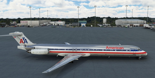 [Fly the Maddog X] American Airlines McDonnell Douglas MD-82 (Bare clean metal).