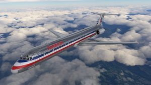[Fly the Maddog X] American Airlines McDonnell Douglas MD-82 (Bare clean metal). thumbnail 5