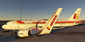 [A32NX] FlyByWire | Airbus A320neo IBERIA Old Livery EC-IGK 8k thumbnail 4