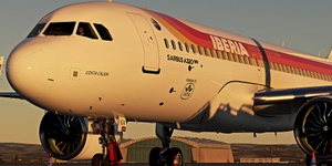 [A32NX] FlyByWire | Airbus A320neo IBERIA Old Livery EC-IGK 8k thumbnail 2