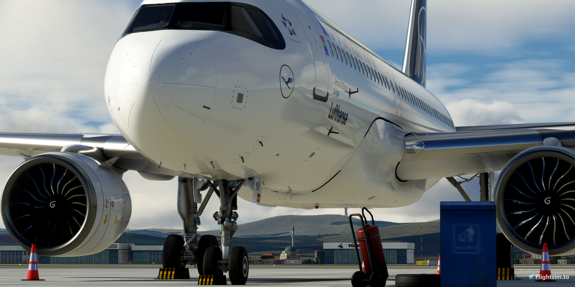 [A32NX] FlyByWire | Airbus A320neo Lufthansa D-AINY 8k - Image 1