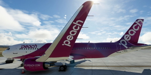 [A32NX] FlyByWire | Airbus A320neo Peach JA20IP 8k thumbnail 5