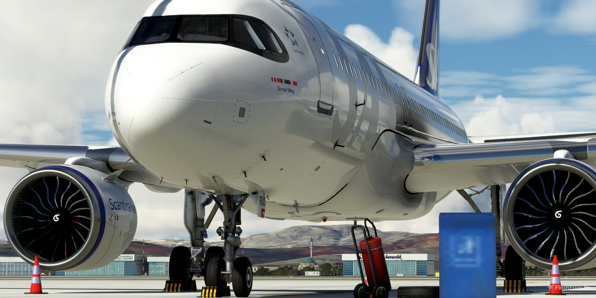 [A32NX] FlyByWire | Airbus A320neo Scandinavian SAS SE-RUD in 8k - Image 1