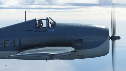 FlyingIron F6F -5 Repaint of Capt. Elrod's F4F-3 Wildcat, Mike Fox 11 (BuNo. 4019)