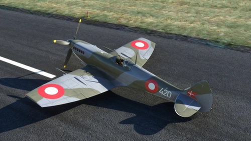 FlyingIron SpitfireIX Repaint Livery: Royal Danish Airforce Sqn. 725