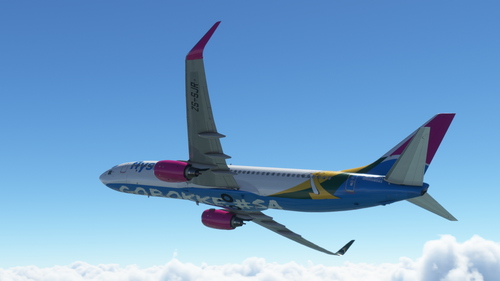 FlySafair Boeing 737-800 PMDG BW ZS-SJR Go Bokke #SA