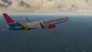 FlySafair Boeing 737-800 PMDG BW ZS-SJV Springboks thumbnail 3