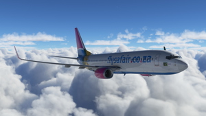 FlySafair Boeing 737-800 PMDG BW ZS-SJV Springboks thumbnail 2