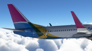 FlySafair Boeing 737-800 PMDG BW ZS-SJV Springboks thumbnail 7