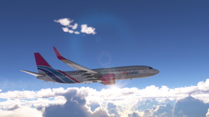 FlySafair Boeing 737-800 PMDG BW ZS-ZWM New Livery 2022 thumbnail 5