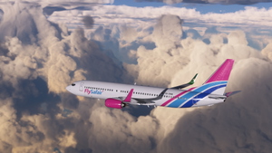 FlySafair Boeing 737-800 PMDG BW ZS-ZWM New Livery 2022 thumbnail 6