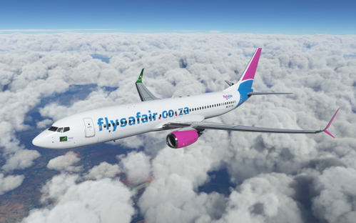 FlySafair Boeing 737-800 PMDG SSW ZS-FGE