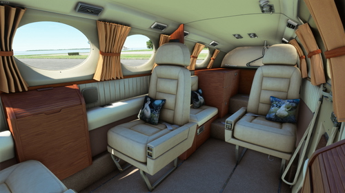 Flysimware Cessna 414AW Mahogany Interior Mod