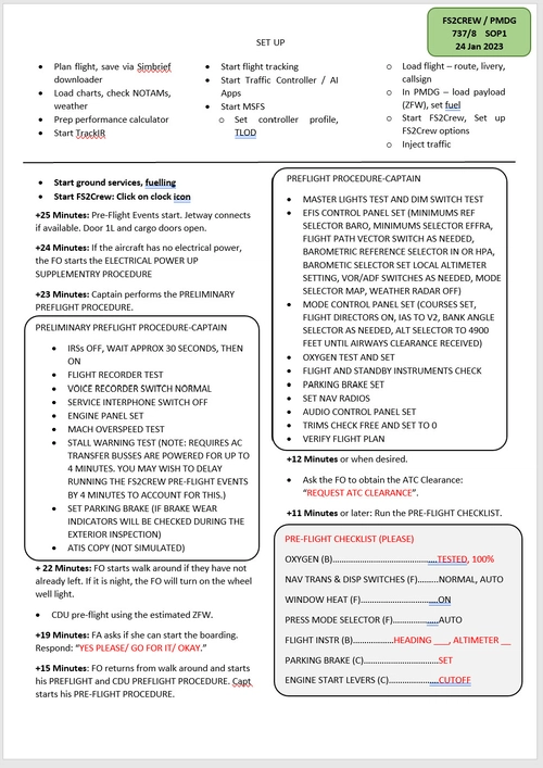 FS2Crew PMDG737 SOP1 Guide
