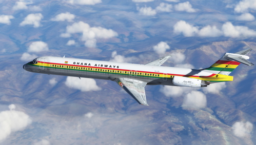 Ghana Airways "Dirty" (9G-JTE) Fly Maddog X MD82 - 8K