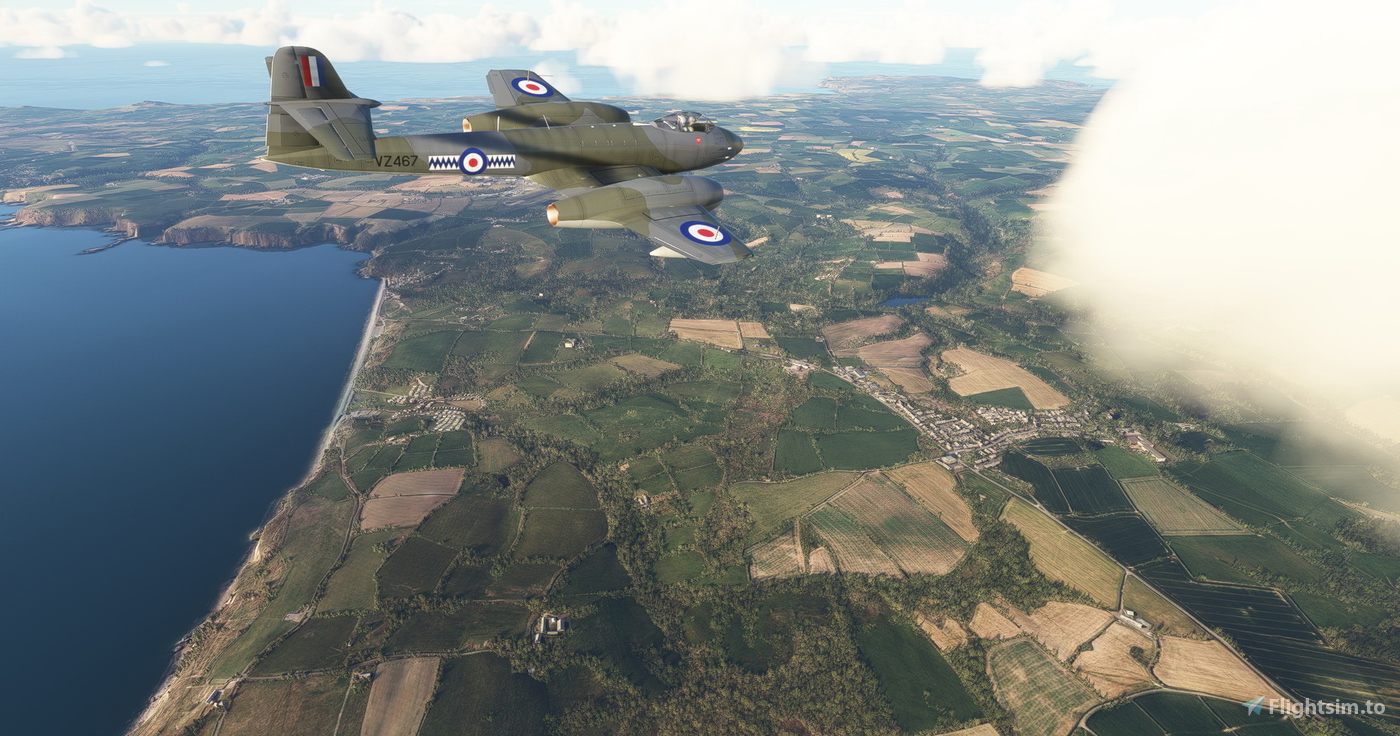 Gloster Meteor Mk 8 Raf No 615 Sqn Vz467 For Microsoft Flight Simulator