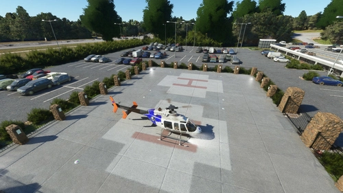Greenville Hospital and Med-Trans Corp helipads
