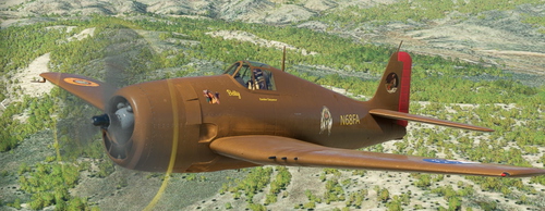 Grumman F6F-5 Hellcat brown Betty N681FA