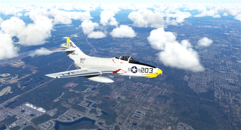Grumman F9f 8 Cougar Vf 13 203 For Microsoft Flight Simulator Msfs