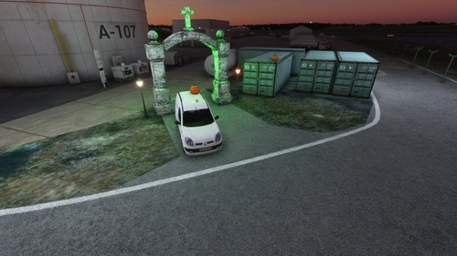 Halloween decorations for Macco Simulations Airport (EGBB)