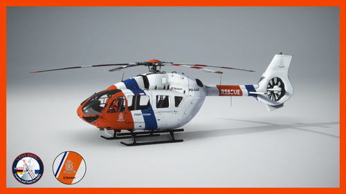 HPG H145 Action Pack Livery - Netherlands Coastguard - PH-SAR/PH-NCG - OFS/EMS