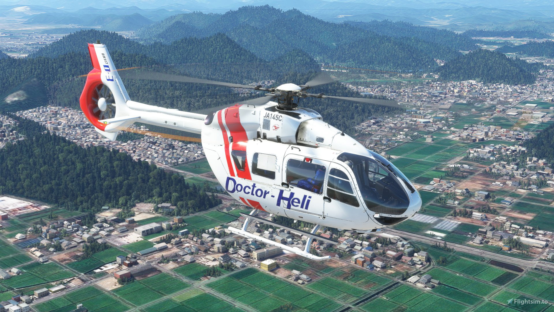 航空機・ヘリコプター 12345 つくば航空] Tsukuba Aviation AS350B JA9785 TAKE-OFF TOYAMA