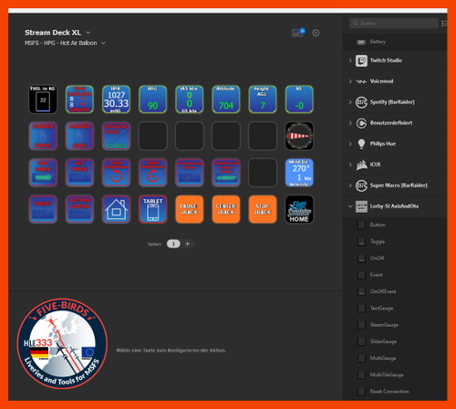 HPG Hot Air Balloon Profile for Stream Deck XL (Lorby AAO) - V 0.1