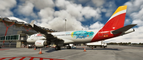 Iberia A320-214 EC-IZR Puerto Rico Sticker