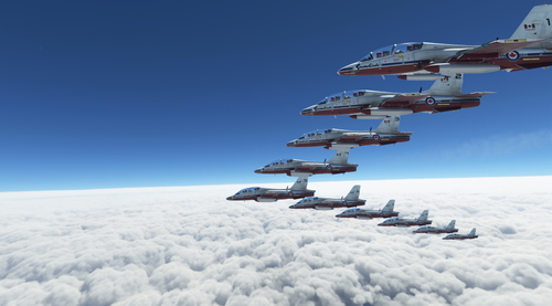 Indiafoxtecho Aermacchi MB-339PAN Repaint Livery Pack: Snowbirds 1 to 10