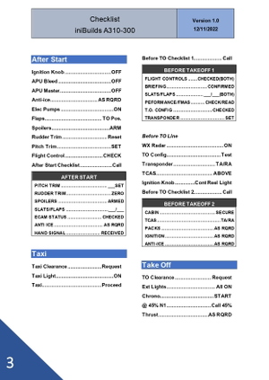 iniBuilds A310-300 Full Checklist thumbnail 3