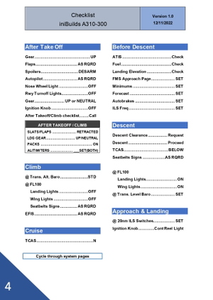 iniBuilds A310-300 Full Checklist thumbnail 4