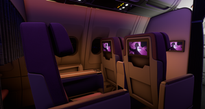 iniBuilds A310 | Thai Airways A310 Cabin with IFE thumbnail 6