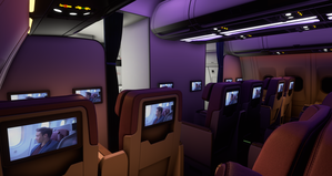 iniBuilds A310 | Thai Airways A310 Cabin with IFE thumbnail 7